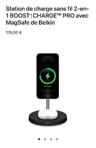 Chargeur induction Apple 