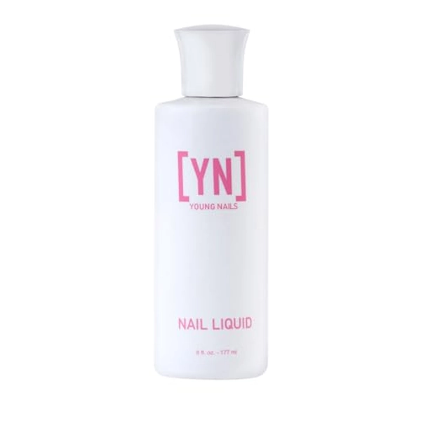 Young Nails Nail Liquid. Professional Grade High Quality Monomer. Use with Nail Powder for Acrylic Nails At Home. Low Odor, Mess + MMA Free, Non-Yellowing Nail Liquid