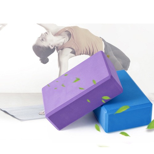 Yoga Foam Fitness Block, Light Weight - 3 PC Set - Purple