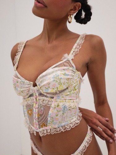 Glitter Garden Bustier | S / Multi