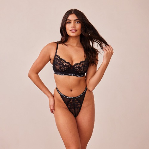 Blossom Balcony Bra (Set) - Black | 34 / C