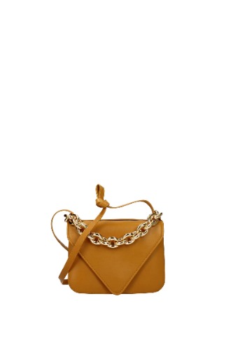 Handbags Leather Brown Ocher - OS