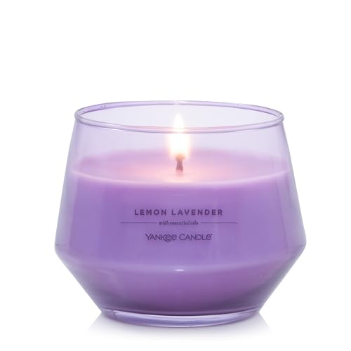 Yankee Candle Studio Medium Candle, Lemon Lavender, 10 oz: Long-Lasting, Essential-Oil Scented Soy Wax Blend Candle | 40-65 Hours of Burning Time, Home Décor - Lemon Lavender - Medium