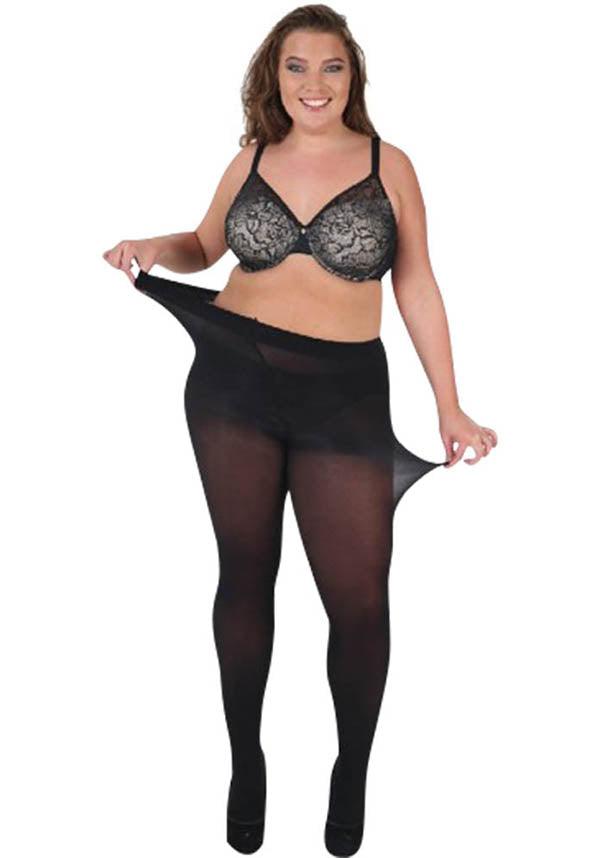 50 Denier Curvy Super-Stretch [Black] | TIGHTS - 2X-LARGE