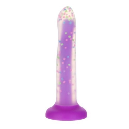Addiction Rave Party Marty Glow-In-The-Dark Confetti Design Bendable Suction Cup Harness Compatible Dildo