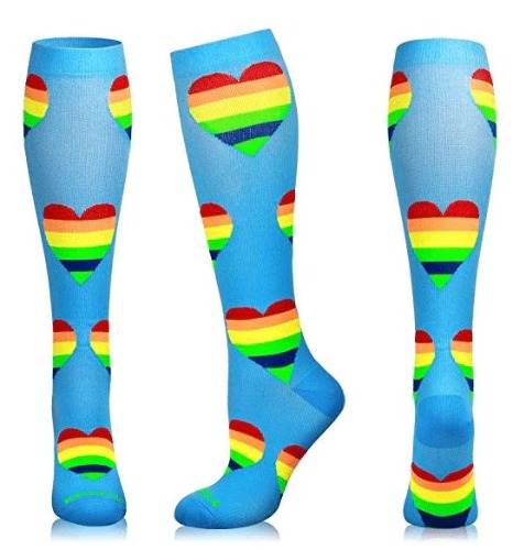 Heart Pattern Knee High (Compression Socks)