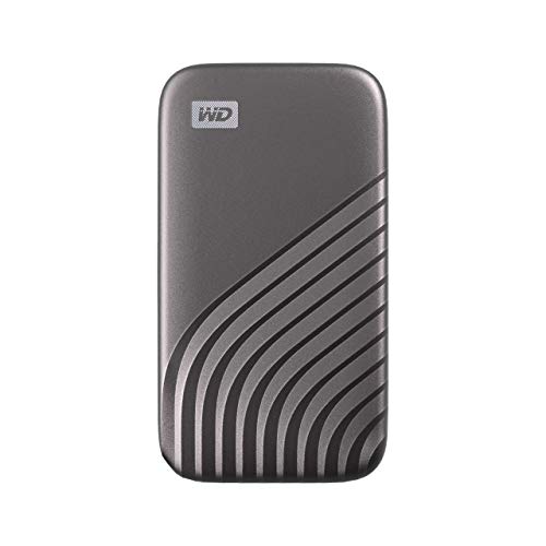 WD 4To My Passport SSD, Disque SSD externe, Portable SSD, des vitesses allant jusqu'à 1050 Mo/s en lecture, 1000 Mo/s en écriture, USB-C, compatibilité avec PC, Xbox et Playstation, Gris sidéral