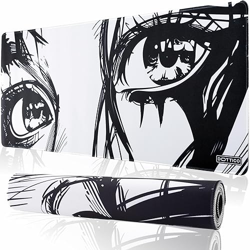 DOTTICO XL Large Gaming Mouse Pad for Desk - Desk Mat for Keyboard and Mouse - PC Mouse Pad - Non-Slip Water Resist Rubber Base, Stitched Edges - 31.5x11.8 in - 80x30 cm (Anime, X-Large) - 31.5L x 11.8W inches - Anime