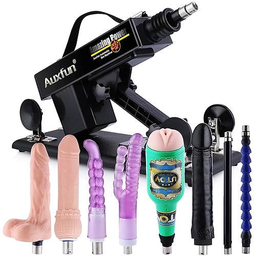 Sex Machine Love Machine Thrusting Dildo Machine for Women and Men 3XLR Connector Sex Machine with Masturbator for Hands-Free Play