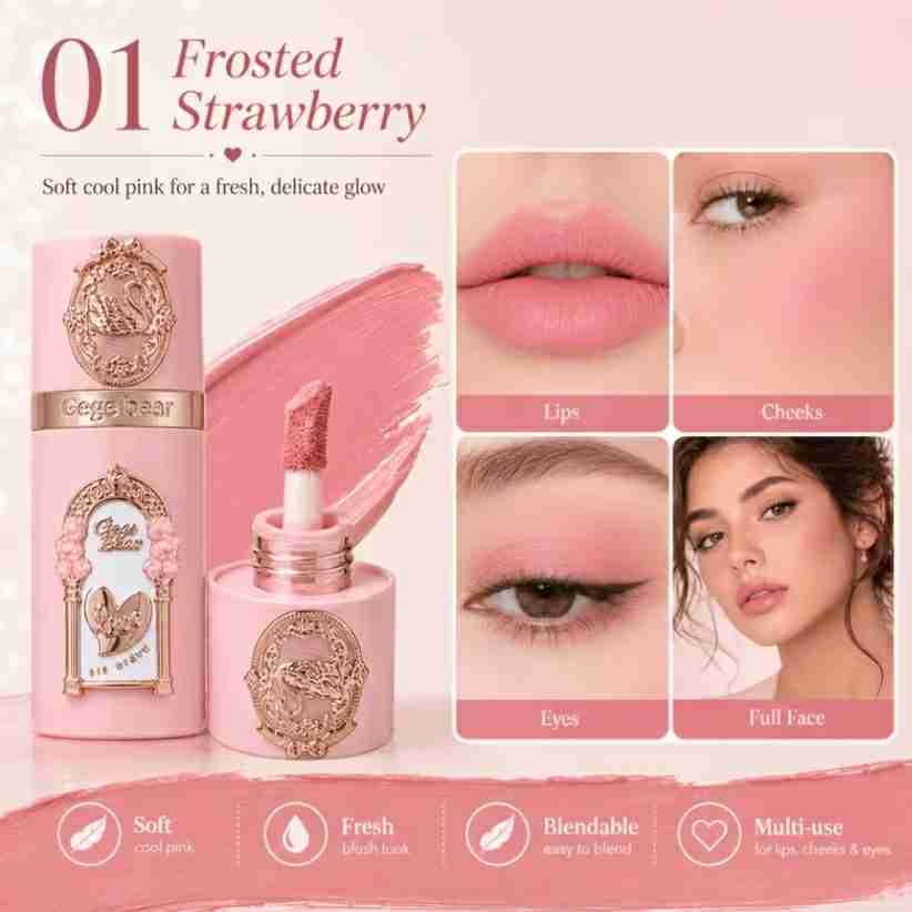 Frosted Strawberry Lip Gloss #01