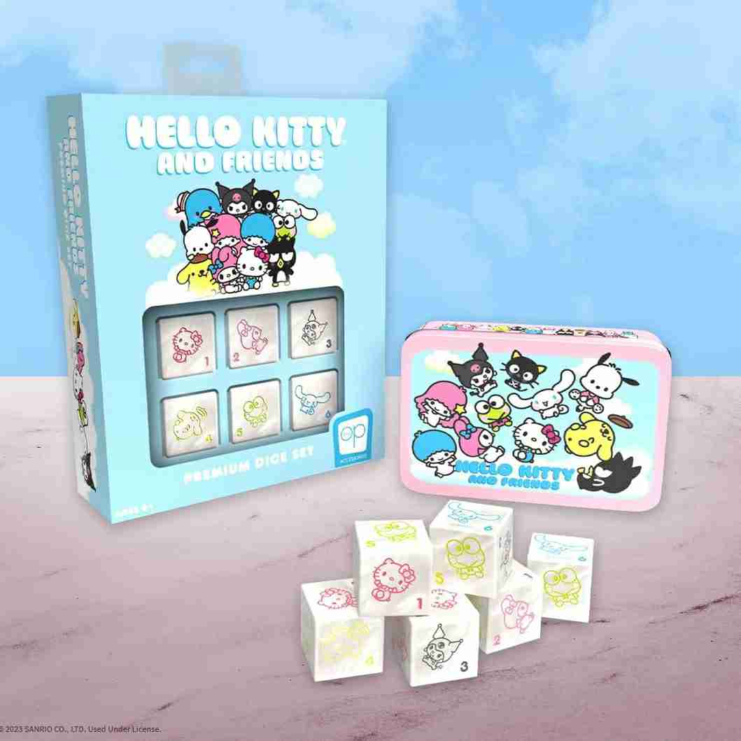 Hello Kitty and Friends Premium Dice Set | Hello Kitty and Friends Custom Dice with Collectible Tin Case | Based on Sanrio Hello Kitty and Friends | Officially Licensed Sanrio Gift & Merchandise

