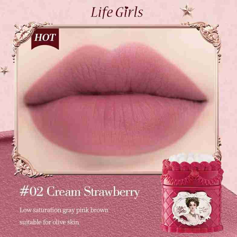Velvet Cake Lipgloss #02 Cream Strawberry 