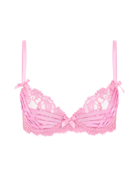 Dioni Plunge Underwired Bra in Pink | By Agent Provoateur