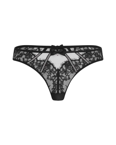 Caitriona Thong in Black/Iridescent | By Agent Provocateur