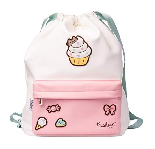 Official Pusheen Backpack, Kawaii Backpack - Bookbag, Travel Laptop Backpack, Girls Bag, Pusheen Gift - Pink Backpack - Drawstring Bag