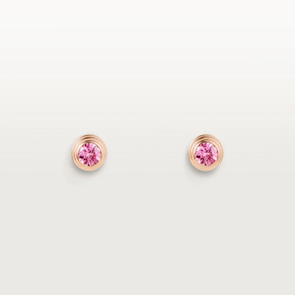 CRB8043400 - Cartier d'Amour earrings - Rose gold, pink sapphires - Cartier