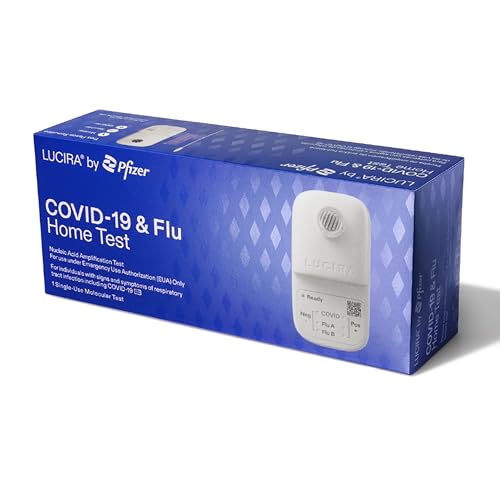 LUCIRA® by Pfizer COVID-19 & Flu Home Test, Results in 30 Minutes, First and Only At-Home Test for COVID-19 and Flu A/B, Single-Use, Emergency Use Authorized (EUA) - Flu Home Test