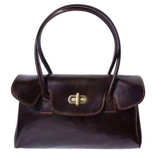 

      Romina Leather Bauletto bag with double handle - 6539 - Leather bags
  