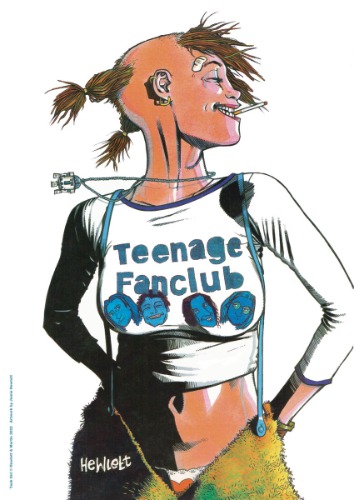 COLLECTOR'S ITEM - TANK GIRL "SAUSAGE WEEKLY" POSTER MAGAZINE SPECIAL - with "HEAD" badge!