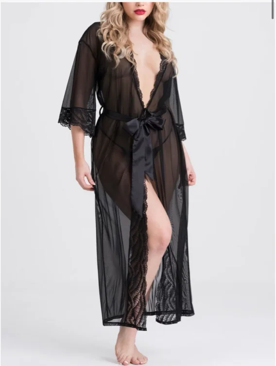 Lovehoney Empress Black Long Robe