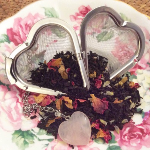 Gemstone Heart Tea Infuser - Rose Quartz