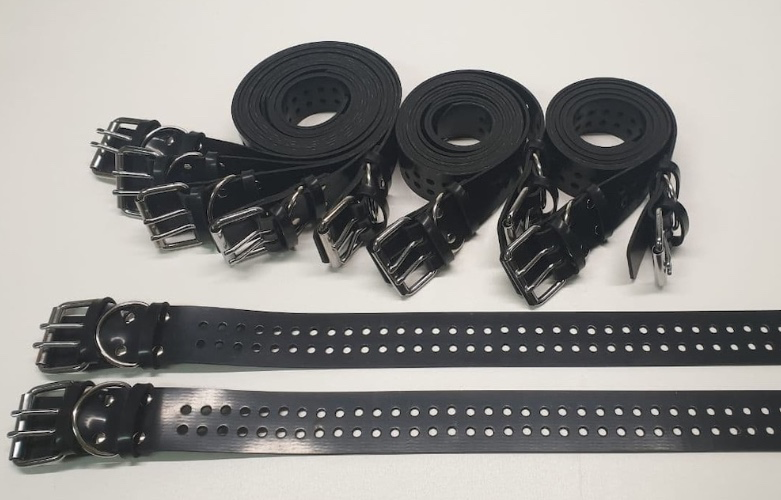 Heavy rubber belts for the studio 🖤