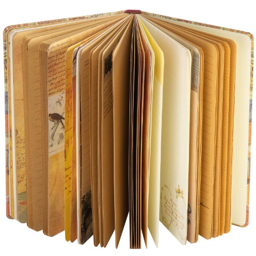 Vintage European Diary Kraft paper Color Illustrations Notebook