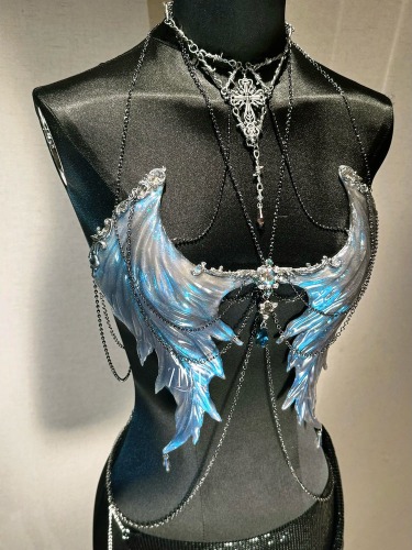 ZIWU ARTEMIS METALLIC COLOR ANGEL WINGS RESIN TOP COSTUME PATENT-PROTECTED | One Size