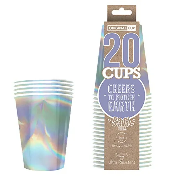 Frosted Iridescent Plastic Cups