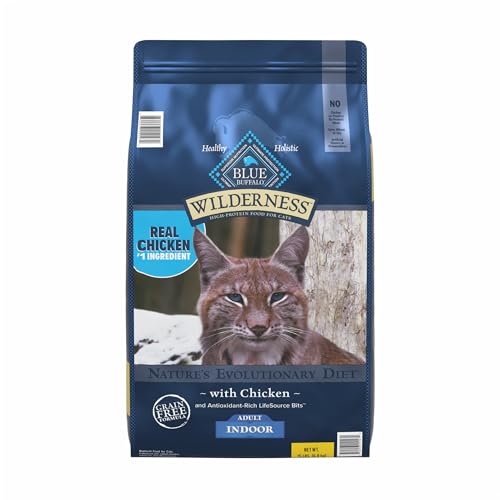 Blue Buffalo Wilderness High Protein, Natural Adult Indoor Dry Cat Food, Chicken 15-lb - Chicken - 15 Pound (Pack of 1)