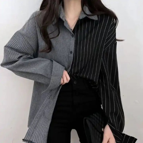 Black/Grey Dual-Tone Shirt - L / Black