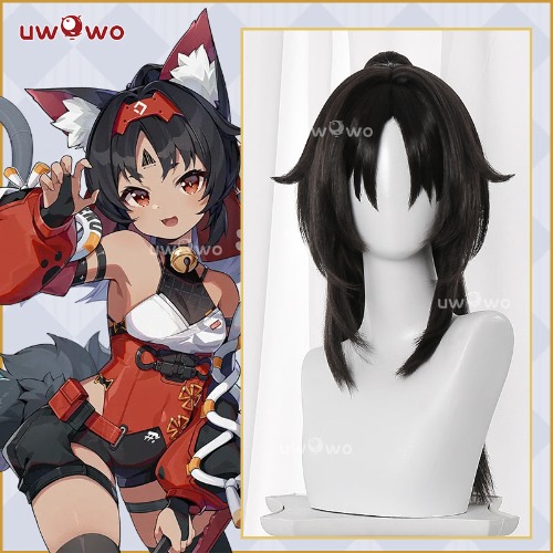 Uwowo Game Zenless Zone Zero/ZZZ Nekomata Nekomiya Mana Cosplay Wig  Long Dark Brown Hair