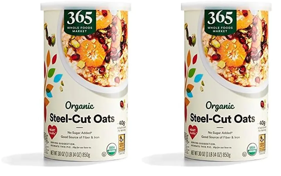 365 by Whole Foods Market, Organic Steel Cut Oats, 30 Ounce (Pack of 2) - 1.87 Pound (Pack of 2)