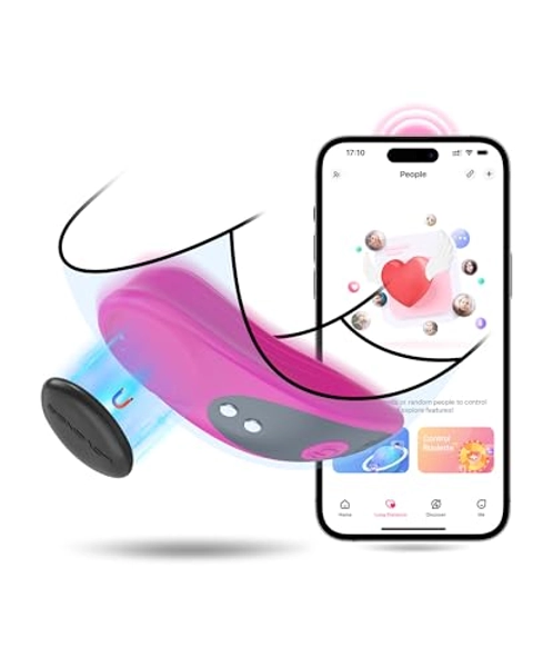 LOVENSE Ferri Wearable Magnetic Panty Vibrator, Long Distance Bluetooth Remote Reach with Music Sync, Partner & App Control