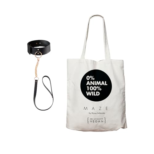 collier et laisse en cuir vegan