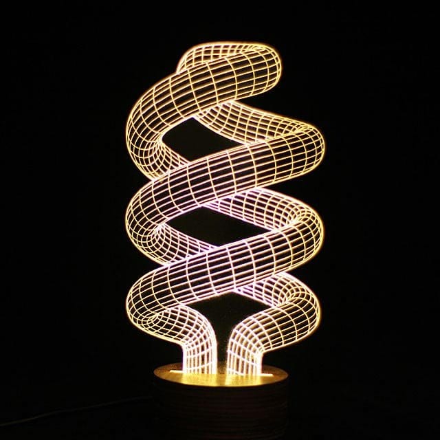 Spiral Bulbing Optical Illusion LED Lamp by Faz