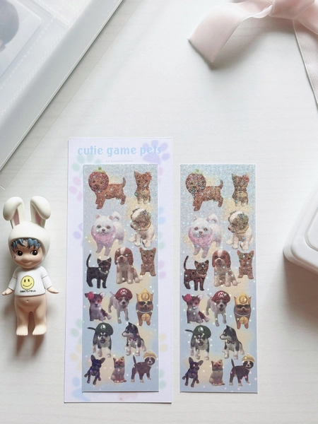 Cutie Game Pets Sticker Sheet - Deco Stickers, Cute Kpop Stationery, Penpal Journaling Stickers