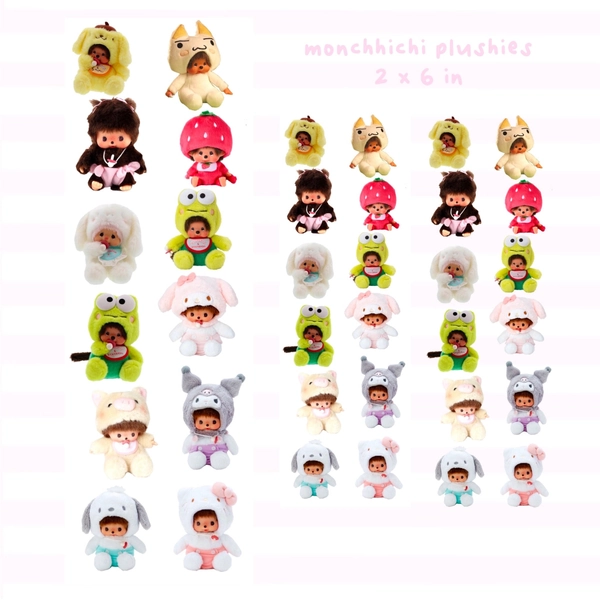 Moncchichi Plushie Sticker Sheet - Deco Stickers, Cute Kpop Stationery, Penpal Journaling Stickers