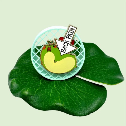 Back Pain Enamel Pin