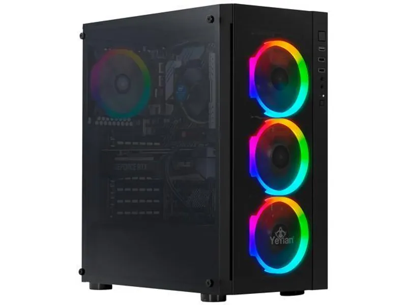 Yeyian Gaming Desktop Katana X10 Intel Core i5 11th Gen 11400F (2.60GHz) 16GB DDR4 500 GB NVMe SSD NVIDIA GeForce RTX 3060 Ti Windows 11 Home 64-bit