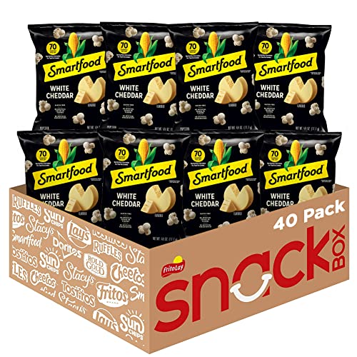 Smartfood Popcorn, White Cheddar, 0.625 Ounce (Pack of 40) - 40ct White Cheddar