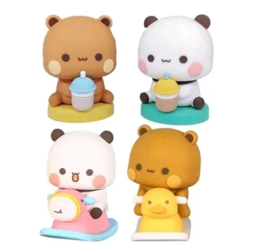 Set 4 figuras osos bubu y dudu