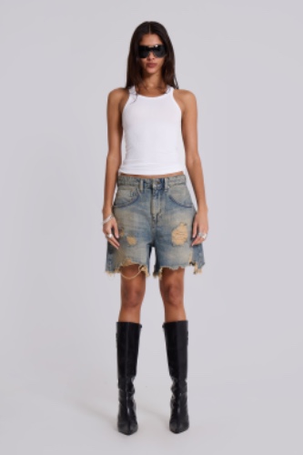 Dirty Bleach Revenge Jorts | W30 / Blue