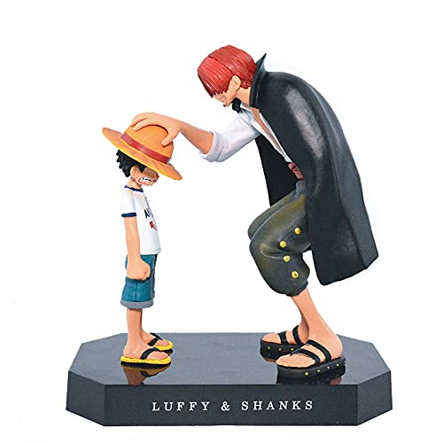 ZKTSRY Anime One Piece Shanks Touching Luffy Figures Anime Action FigureFigures Model, Cake Topper Birthday Cake Decoration Anime Ninja Theme Doll Figure