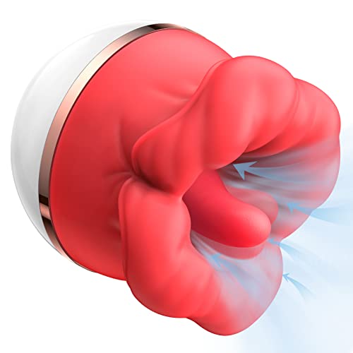 Guxudo Rose Toy for Woman Tongue Licking Suction Vibrator with 3 Suction Modes 5 Vibrations Nipple Toy Clitoral Vibrator Sex Toys Clitorals Stimulator for Women and Couple