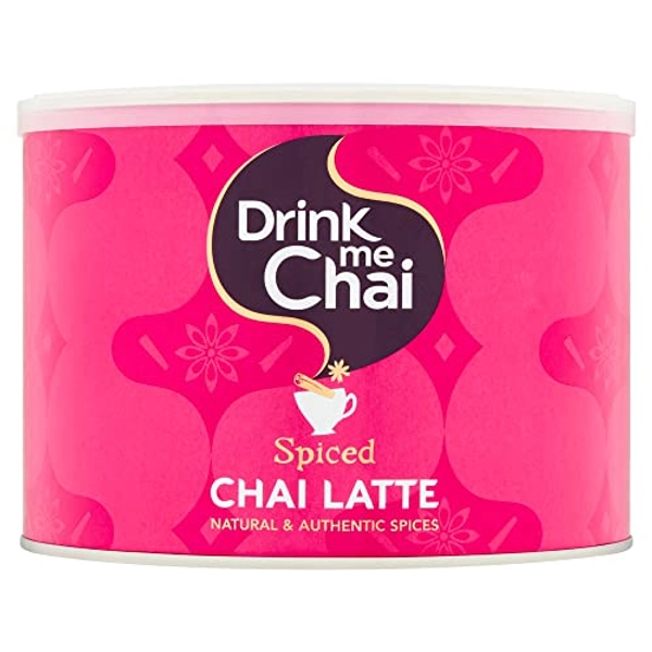 Drink Me Chai Spiced Chai Latte 1kg (Pack of 1) - Just Add Water, Chai Latte Powder (50 servings)