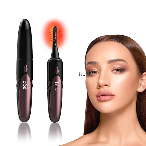 Heated Eyelash Curlers - Electric Eyelash Curler for Makeup Tools USB Rechargeable, Fast Heat up Within 10s - 24 Hours Long Lasting, with 4 Heating Modes Eyelash Curlers with LED Display (Black) - Black