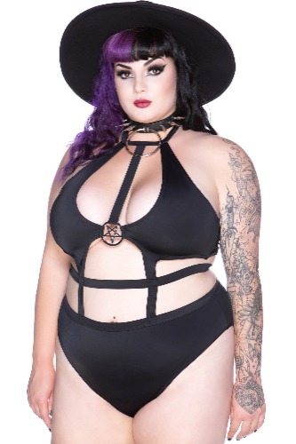 Showdown Bodysuit [PLUS] - 4XL / Black / 95% Polyester 5% Elastane