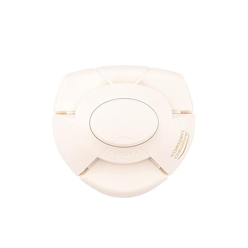 Vaessen Creative 2137-030 Kerbenstanzer, Corner and Notch Punch zum Kerben, Ecken Abrunden, Stanzer für das DIY Basteln mit Papier wie Briefumschläge Falten und Karten Gestalten, plastik, grau