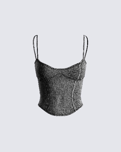Stacey Grey Denim Cami Top | XS